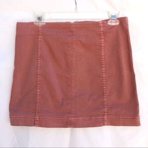 Jolt Pink Denim Mini Skirt